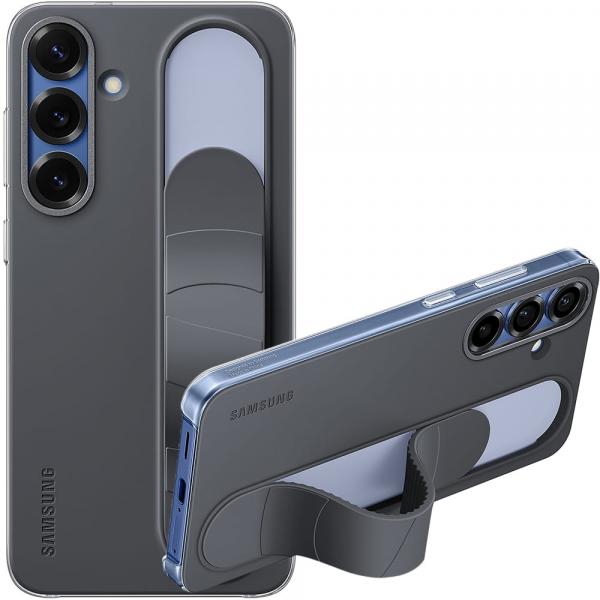 Etui Samsung Silicone Standing Grip Case do Galaxy S25 Plus, czarne