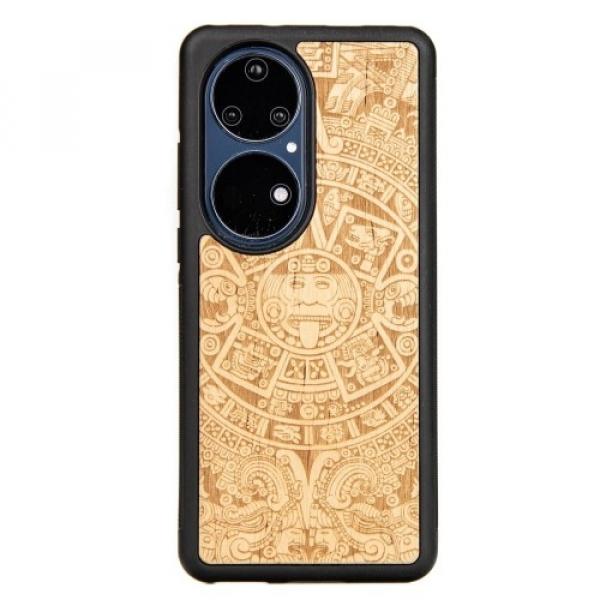 Drewniane etui Bewood do Huawei P50 Pro KALENDARZ AZTECKI ANIEGRE