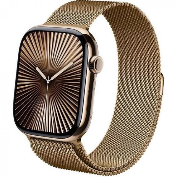Pasek Crong Milano Steel Band do Apple Watch 49/46/45/44/42 mm, różowozłoty