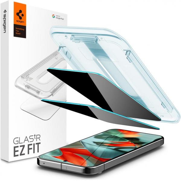 Szkło do etui + Aplikator Spigen Glas.tR Privacy EZ Fit 2-Pack do Google Pixel 9 Pro XL