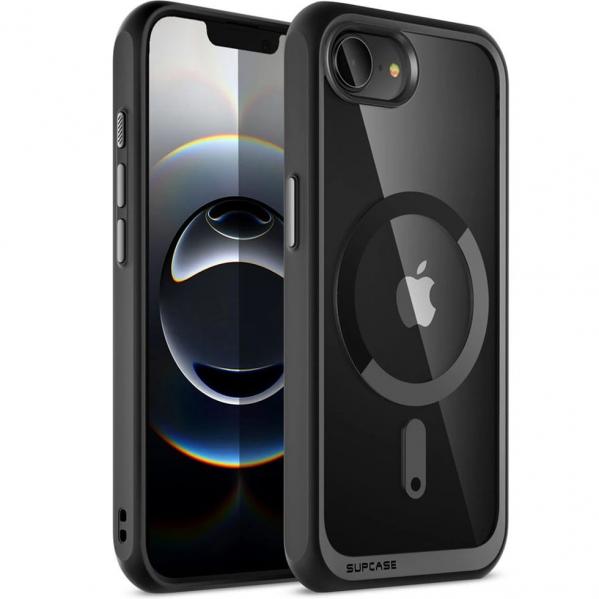 Etui pancerne Supcase UB Mag do MagSafe do iPhone 16e, przezroczysto-czarne