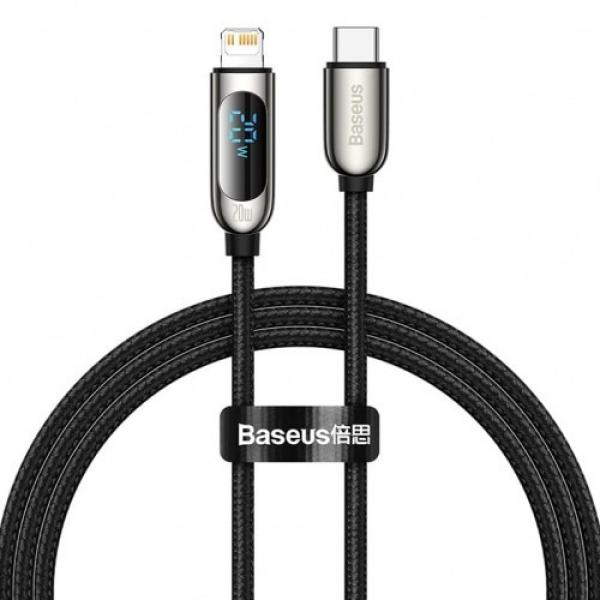 Kabel Baseus Display 20W USB-C do Lightning 2m, czarny