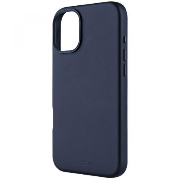 Etui Fixed MagLeather do iPhone 16 Plus, granatowe