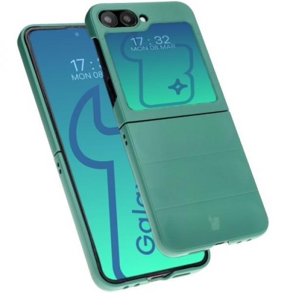 Pancerne etui Bizon Case Tur do Galaxy Z Flip6, ciemnozielone