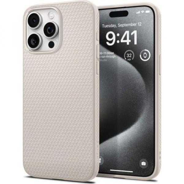 OUTLET: Etui Spigen Liquid Air do iPhone 15 Pro, beżowe