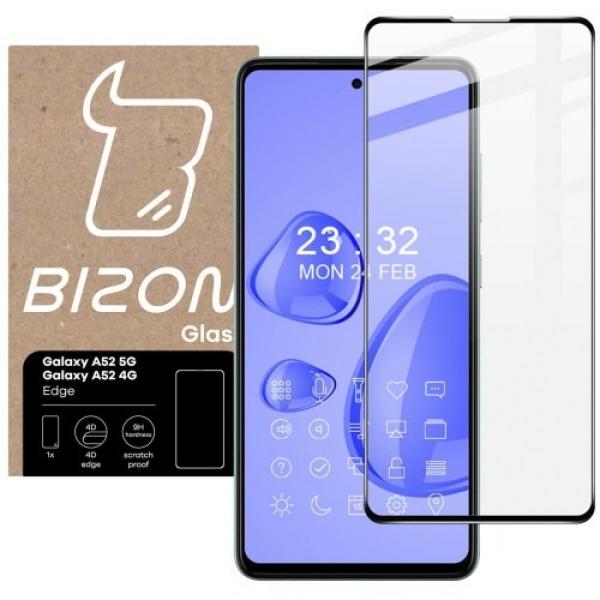 Szkło hartowane Bizon Glass Edge do Galaxy A52s 5G, A52 4G/5G, czarne