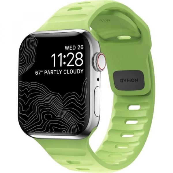 Pasek Nomad Sport Strap do Apple Watch 42/41/40/38 mm, zielony fluorescencyjny