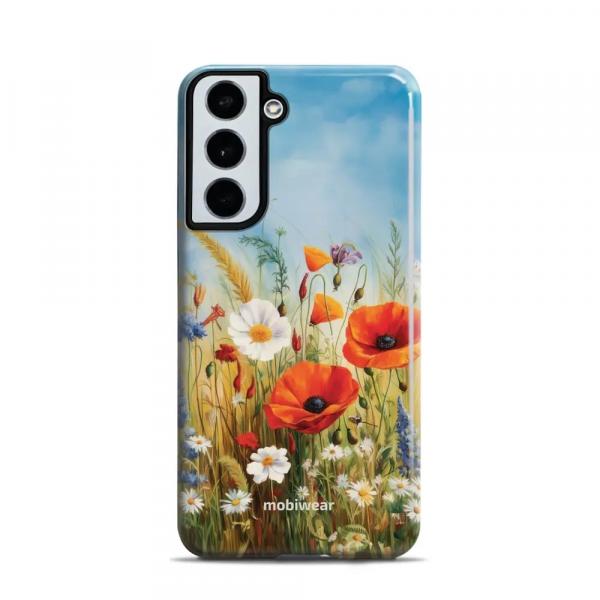 Etui ochronne do Galaxy S22, Mobiwear Elite Pro, łąkowe kwiaty