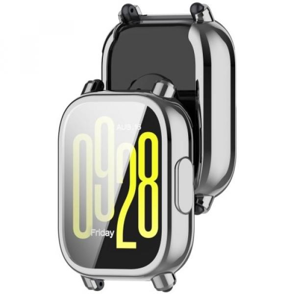 Etui z osłoną ekranu Bizon Case Watch Felipe do Xiaomi Redmi Watch 5 Lite, srebrne