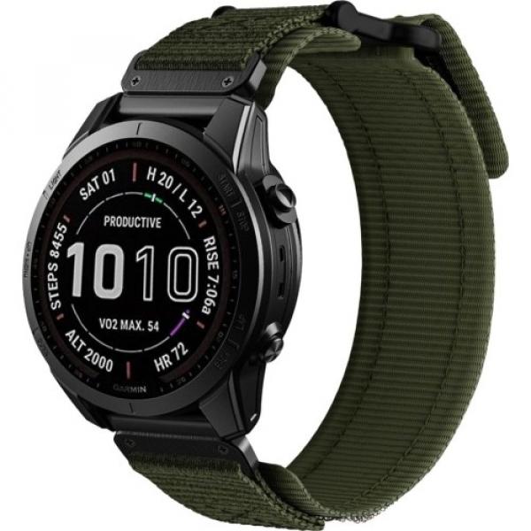 Pasek Tech-Protect Scout Pro, QuickFit 22mm do Garmin Fenix 7 / 6 Pro / 6 / 5, zielony