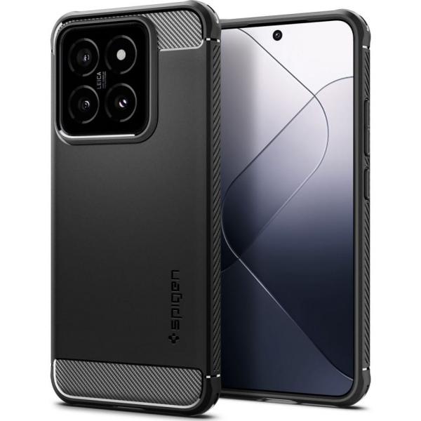OUTLET: Etui Spigen Rugged Armor do Xiaomi 14, czarne