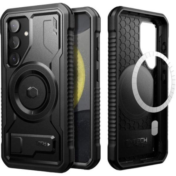 Etui pancerne Tech-Protect Kevlar MagSafe+ do Galaxy S24 Plus, czarne