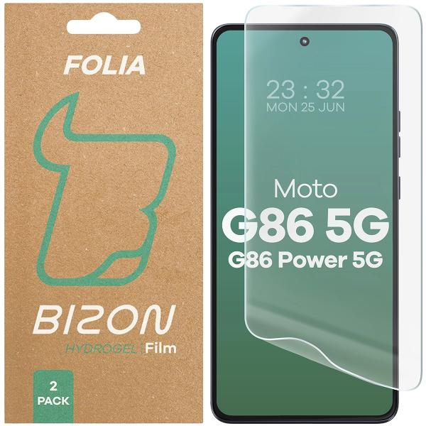 Folia hydrożelowa na ekran Bizon Glass Hydrogel Front do Motorola Moto G86 5G / G86 Power 5G, 2 sztuki