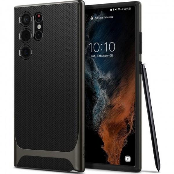 Etui Spigen Neo Hybrid Galaxy S22 Ultra, stalowe