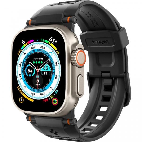 Pasek Spigen Rugged Ultra Band do Apple Watch 49/46/45/44 mm, czarny