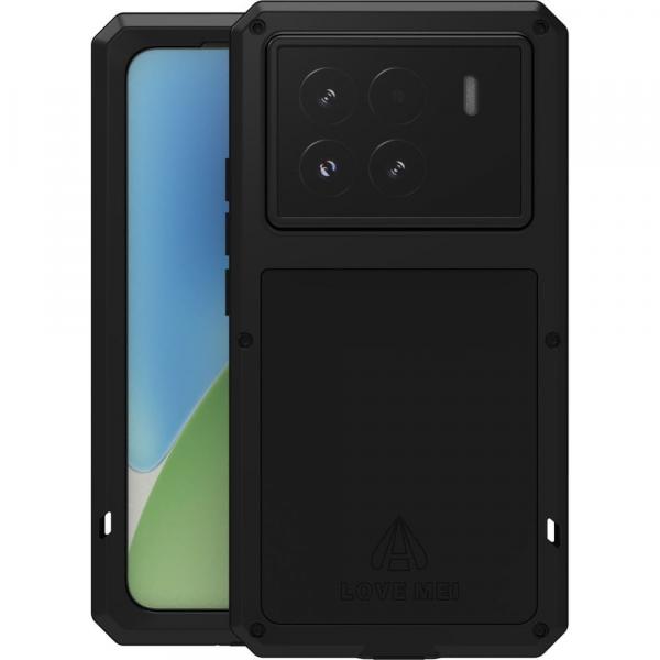 OUTLET: Etui pancerne + szkło LOVE MEI Powerful do Xiaomi 15, czarne