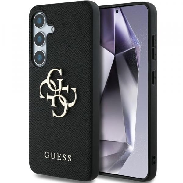 Etui Guess Grained Big 4G Small Classic Logo do Galaxy S25, czarne