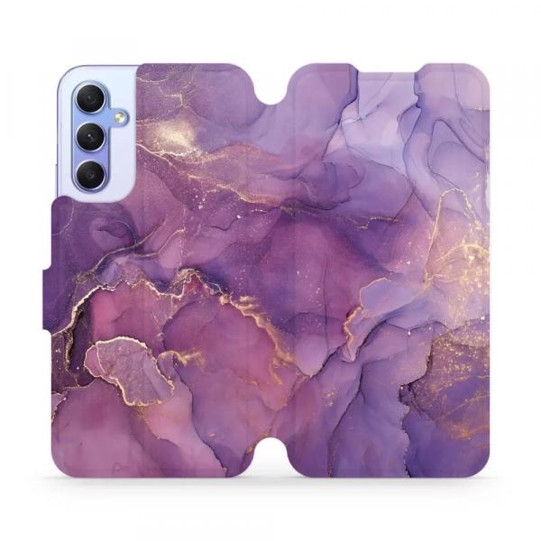Etui z klapką do Galaxy A34 5G, Mobiwear Book, fioletowe