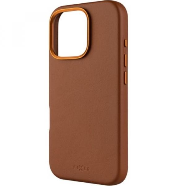 Etui Fixed MagLeather do iPhone 16 Pro, brązowe