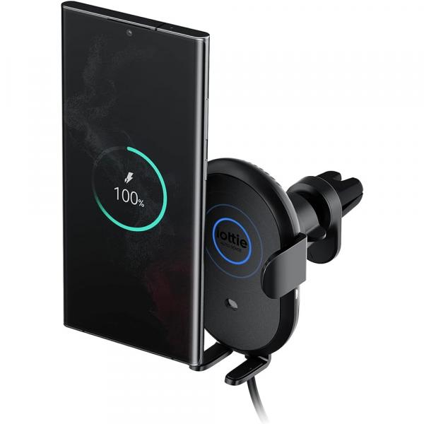 Uchwyt samochodowy z ładowaniem indukcyjnym do kratki wentylacyjnej iOttie Auto Sense 2 Wireless Qi 15W, czarny