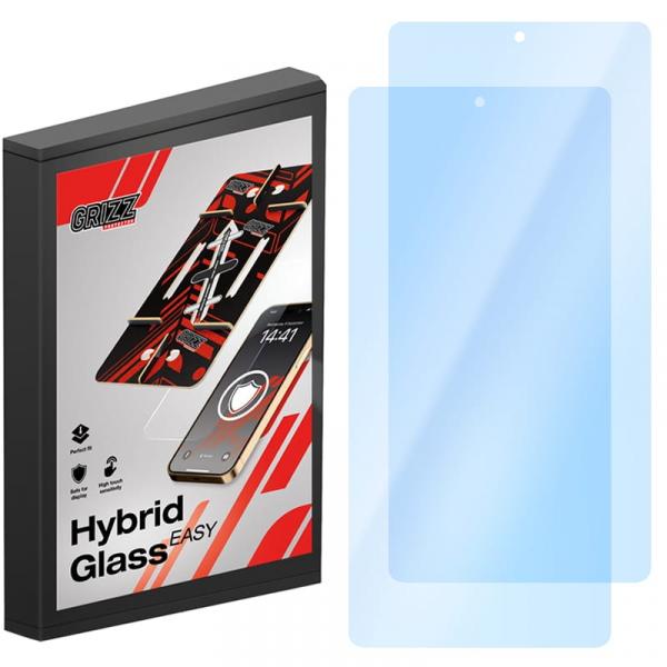 Szkło hybrydowe na ekran Grizz HybridGlass Easy do Galaxy S25 Ultra z aplikatorem, 2 sztuki