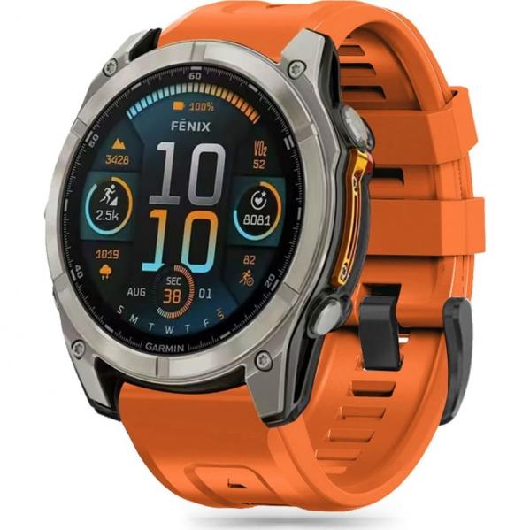 OUTLET: Pasek Tech-Protect Silicone, QuickFit 26 mm do Garmin Fenix 8 (51 mm) / 7X Pro / 7X / 6X Pro, pomarańczowy