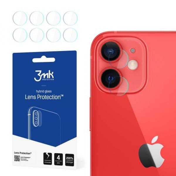 Szkło na aparat 3mk Lens Protection dla iPhone 12 Mini, 4 zestawy