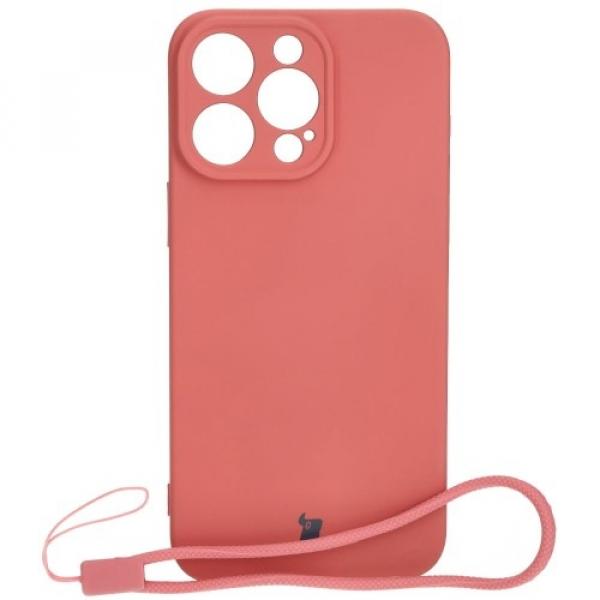 Etui Bizon Case Silicone do iPhone 15 Pro Max, brudny róż