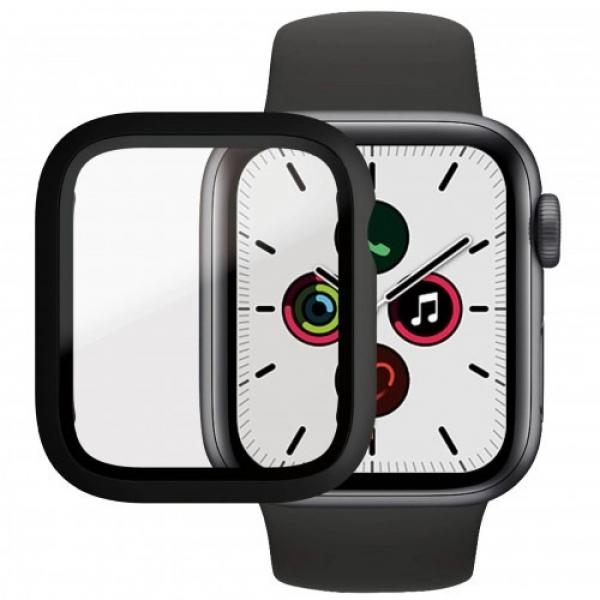 Szkło antybakteryjne + etui Panzerglass Full Body Apple Watch SE/ SE 2022/ 6/ 5/ 4, 40mm, czarna ramka
