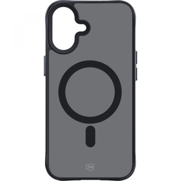 Etui 3mk Smoke MagCase do iPhone 16, przydymione z czarną ramką