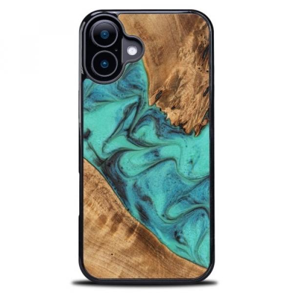 Drewniane etui do iPhone 16 Plus, Bewood Unique Turquoise