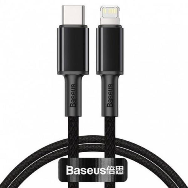 Kabel Baseus High Density Braided 20W USB-C do Lightning 1m, czarny