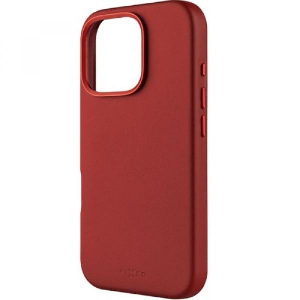 Etui Fixed MagLeather do iPhone 16 Pro, czerwone