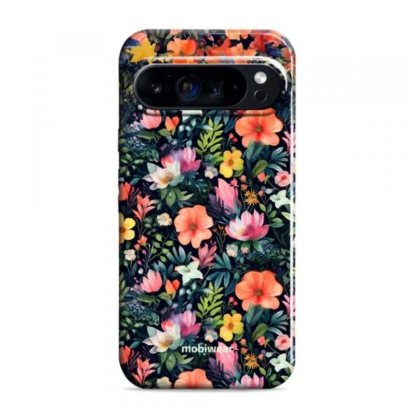 Etui ochronne do Google Pixel 9 Pro, Mobiwear Elite Pro, kolorowo-kwieciste