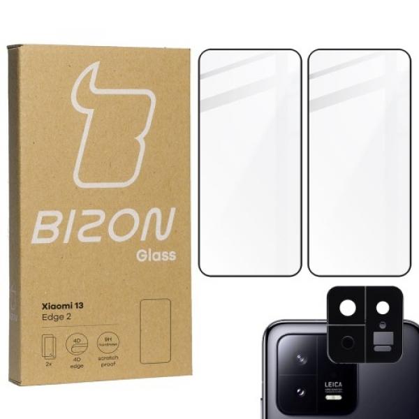 2x Szkło + szybka na aparat BIZON Edge 2 do Xiaomi 13