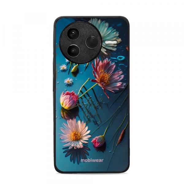 Etui ochronne do Xiaomi POCO F7 Pro, Mobiwear Glossy Case, niebiesko-kwieciste