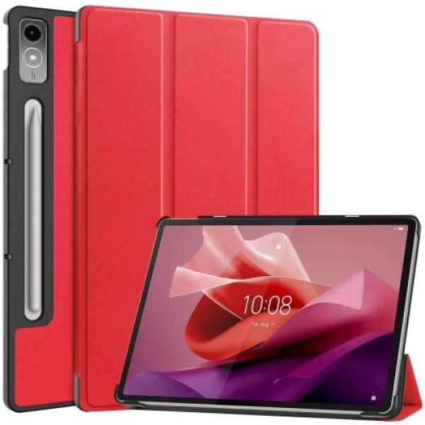 Etui Bizon Case Tab Croc do Lenovo Tab P12 12.7 TB 370, czerwone