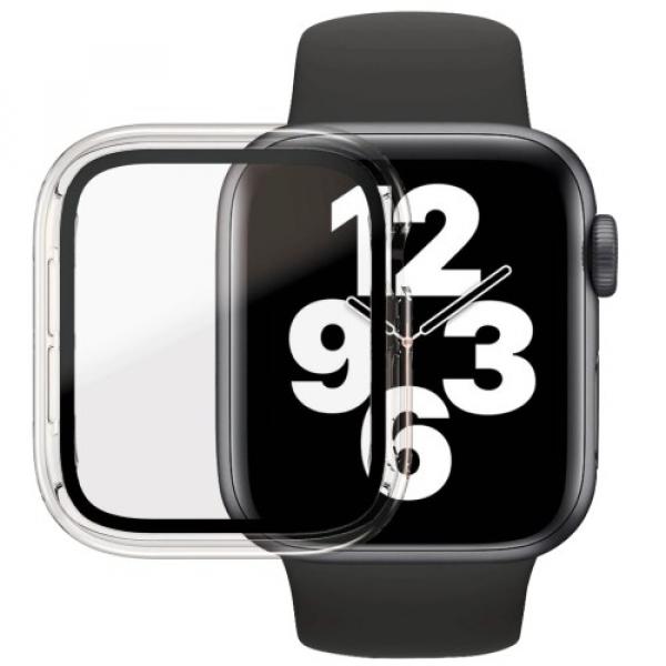 Szkło antybakteryjne + etui Panzerglass Full Body Apple Watch SE/ SE 2022/ 6/ 5/ 4, 40mm, przezroczysta ramka