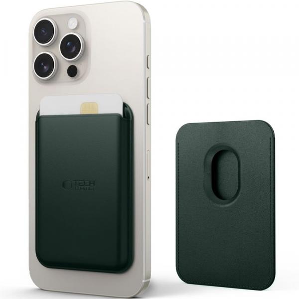 Portfel na karty Tech-Protect MagWallet do MagSafe, zielony