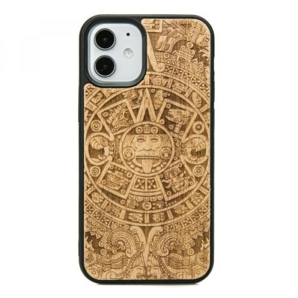 Drewniane etui do iPhone 12 Mini, Bewood Kalendarz Aztecki Aniegre