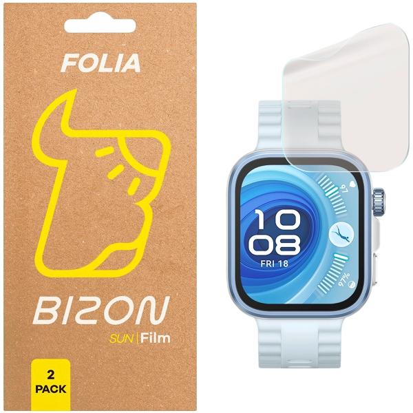 Folia matowa Bizon Glass Watch Film Sun do Huawei Watch Fit 4 Pro, 2 sztuki