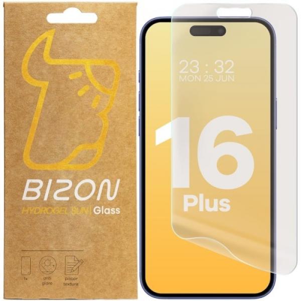 Folia matowa Bizon Glass Hydrogel Sun do iPhone 16 Plus, 2 sztuki