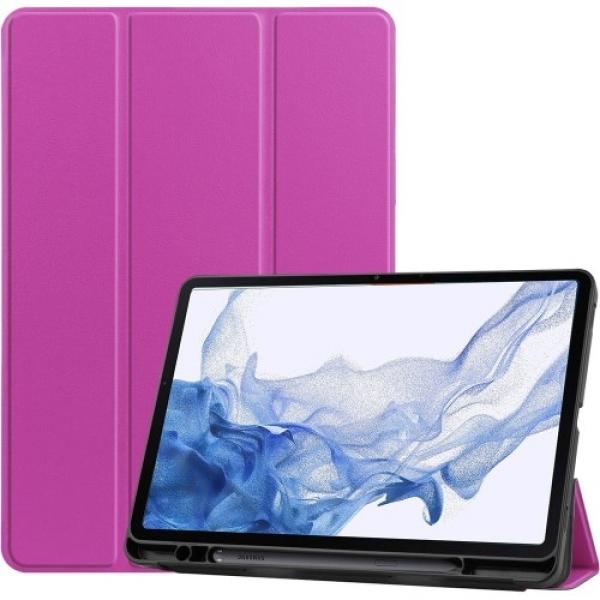 Etui Bizon Case Tab Lizard do Galaxy Tab S8 / S7, fuksja