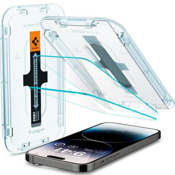 OUTLET: Szkło do etui + Aplikator Spigen Glas.tr EZ Fit 2-Pack do iPhone 14 Pro Max