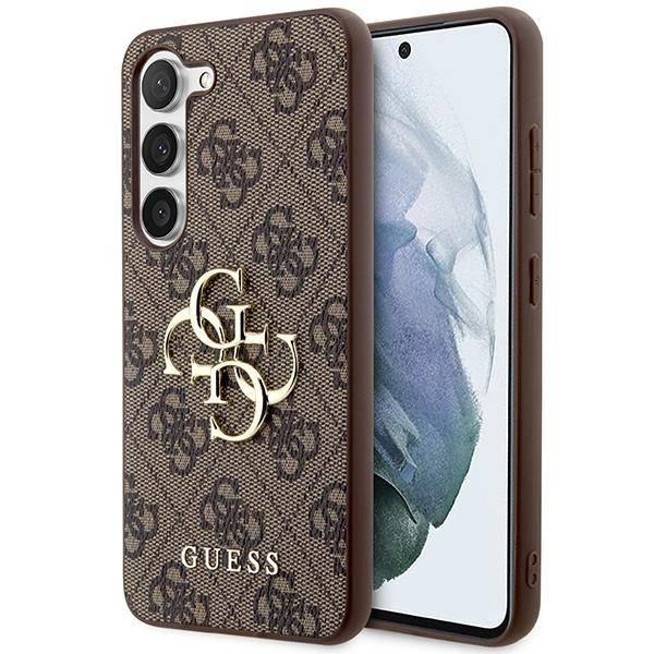 Etui Guess 4G Big Metal Logo do Galaxy S23, brązowe