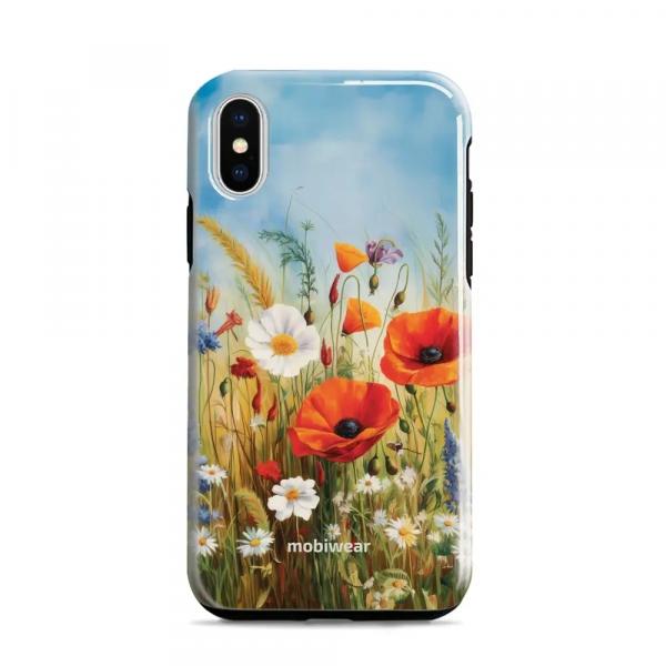 Etui ochronne do iPhone X, Mobiwear Elite Pro, łąkowe kwiaty