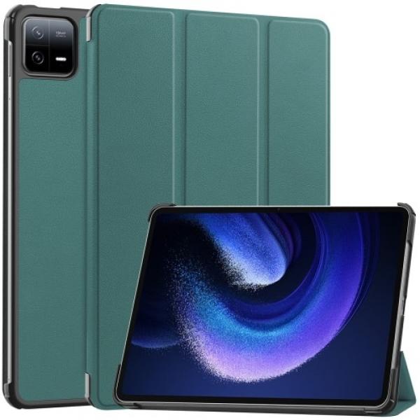 Etui Bizon Case Tab Croc do Xiaomi Pad 6 / Pad 6 Pro, ciemnozielone