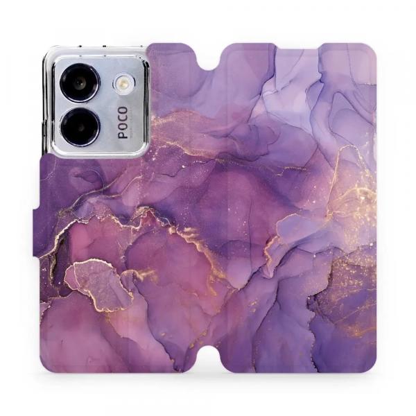 Etui z klapką do Xiaomi Poco M7 Pro 5G, Mobiwear Book, fioletowe