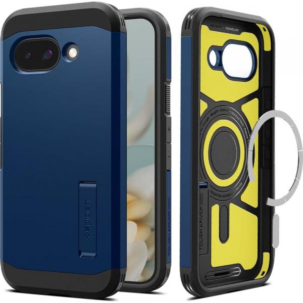 Etui Spigen Tough Armor Mag do MagSafe do Google Pixel 9a, niebieskie