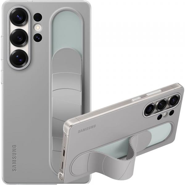 Etui Samsung Silicone Standing Grip Case do Galaxy S25 Ultra, szare